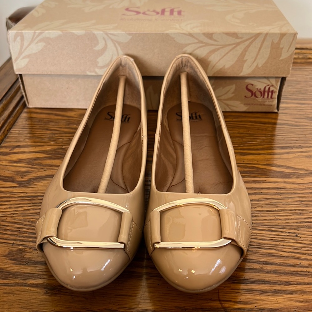 Söfft | Sand Patent Bonelle Leather Flat - Women